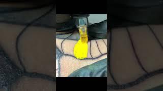 Real Time Yellow Color Tattoo Painting #tattoo #realtime #tattooshorts