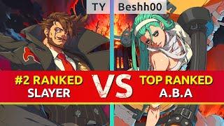 GGST ▰ TY #2 Ranked Slayer vs Beshh00 TOP Ranked A.B.A. High Level Gameplay