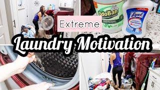 EXTREME LAUNDRY DAY  LAUNDRY ROUTINE FOR MOM OF 4  All Day Laundry  LAUNDRY  MOTIVATION