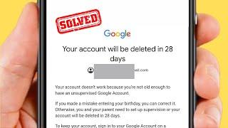 How to Fix Your Account Will Be Deleted in 28 Days  29 Days  26 Days  Google Gmail Problem Solve