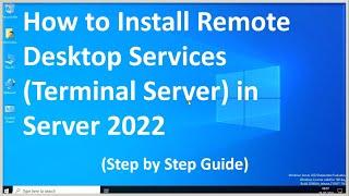 How to Install Remote Desktop Services RDS  Terminal Server in Server 2022  Complete Setup 