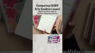 Comparing EVERY EC Layout #erincondren #plannercommunity #weeklyplanner  #erincondrenlifeplanner