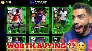 I OPENED THE POTW FOR SAKA 102 + LEWANDOWSKI 101  GAMEPLAY REVIEW  eFootball 24 mobile