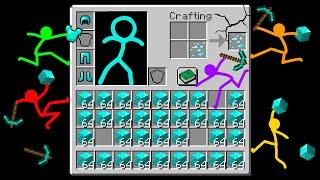 Stickman Animation Vs Minecraft  DIAMOND STICKMAN INVENTORY   Animator vs Animation Cartoona