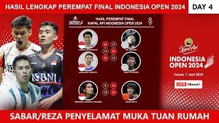 Hasil Lengkap Perempat Final Indonesia Open 2024. Satu Wakil Di Semifinal #indonesiaopen2024