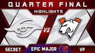 Secret vs VP GREAT Quarter Final EPICENTER Major 2019 Highlights Dota 2