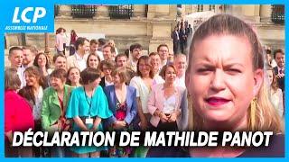 Arrivée des députés LFI à lAssemblée nationale  déclaration de Mathilde Panot - 09072024