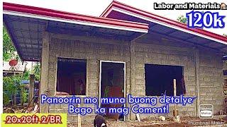 120k Low Budget na pagpapasimula ng bahay 6x6m20x20ft2BR buong detalye ito watch this