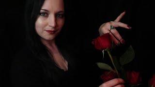 ASMR Addams Family - Morticia Roleplay ⭐ Soft Spoken ⭐ Rain Sounds ⭐ Hand Movements