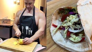 Homemade Veg shawarma healthy and easy cheat meal.