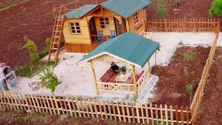 A Man Transforms a Wooden Cabin into a Livable Home - Building a Wooden House