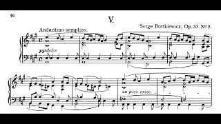 Sergei Bortkiewicz - Prelude Op. 33 No. 5 - Andantino Simplice - Cyprien Katsaris Piano