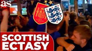 Scottish pub ERUPTS in ECSTASY as SPAIN defeats ENGLAND in Euro final