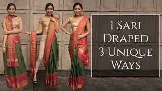 3 Unique Ways To Drape One Saree  Saree Draping Styles  MissMalini Fashion  MissMalini