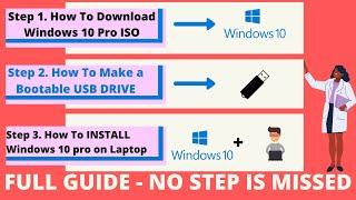 How to Download Windows 10 iso Make USB Bootable and how to Install Windows 10 on PC or Laptop 2023