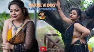 SAREE Lovers Hot Back show  Saree Expression #sareelove #sareestyle #sareelovers #mimisuparna
