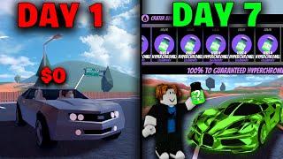 I Spent 7 Days Trading Inside Roblox Jailbreak