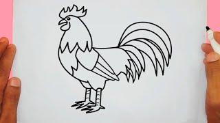 Cómo dibujar un gallo paso a paso