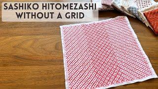 SASHIKO Disastrous ending? I stitched Hitomezashi without drawing a grid and it didnt go very well