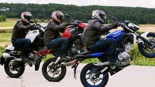 Einsteiger Nakedbikes  Suzuki Gladius Ducati Monster 696 Kawasaki ER6N- Vergleichstest 2013