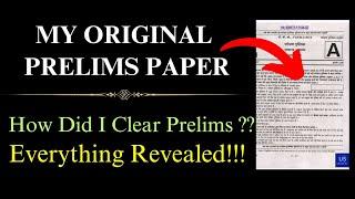 Learn From MY ACTUAL UPSC PRELIMS PAPER  The Ultimate Confidence Building Session with Satyam Jain