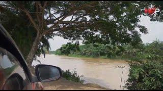 Akses Jalan Kabupaten di Desa Karta Jaya Hampir Putus Akibat Erosi Dari Sungai