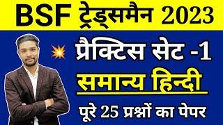 BSF Tradesman general hindi 2023  bsf tradesman hindi mock test 2023  Bsf tradesman practice set