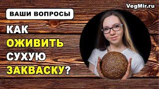 Как восстановить СУХУЮ ржаную ЗАКВАСКУ в домашних условиях. Пробуждение закваски после сушки