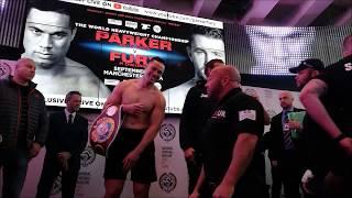 #ParkerFury WEIGH IN Joseph Parker got PUSHED