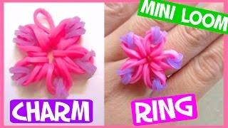 Rainbow Flower CharmRing with Mini Loom SUPER EASY