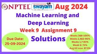 nptel Machine Learning and Deep Learning - Fundamentals  week 9 assignment 9 solutions