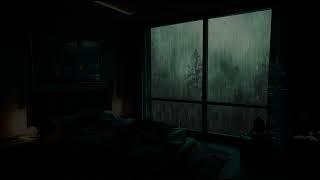 HEAVY RAIN at Night to Sleep Study ASMR  Sounds Rain and Thunder on Window  White Noise Relax
