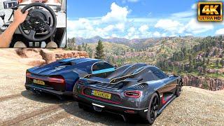 Koenigsegg One1 & Bugatti Chiron  Forza Horizon 5  Thrustmaster T300RS gameplay