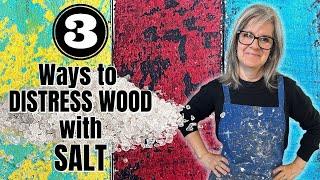 How To Salt Distress Your Wood For A Chippy Layered Paint Look