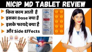 Nicip Md Tablet Uses in Hindi  Nicip Md Tablet Kis Kaam Aati Hai  Pain Relief  Side Effects