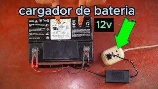 como CARGAR UNA BATERÍA de 12v en casa. cargador casero ¿será verdad?