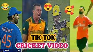 TIK TOK CRICKET VIDEO IPL FUNNY VIDEO ROHIT SHARMA VIRAT KOHLI MS DHONI  WORLD CUP SPECIAL