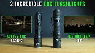 2 Incredible Pocket EDC Flashlights from Weltool - W2 LEP and T1 Pro Tac 14500