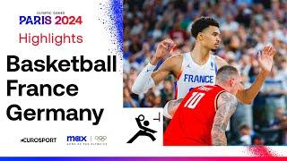 CLOSE BATTLE   France vs Germany Mens Semi-Final Basketball Highlights  #Paris2024 #Olympics