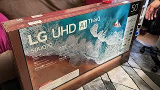 LG 50 Class 4K UHD TV 50UQ7070ZUE Unboxing & First Impressions