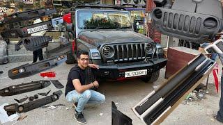 Mahindra Thar Value For Money Modification  Offroading Bumpers  Electric Foot Step  Hydro Dipping