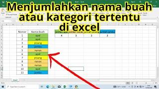 Cara menjumlahkan nama yang sama di excel dengan mudah