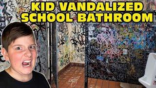 Kid Sneaks Into High School To Write On Bathroom Stalls.Original