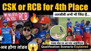 RCB Rocked  Qualification Scenario  अब होगा CSK vs RCB चेन्नई हार कर भी जायेगा Playoffs