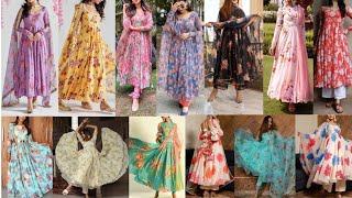 Latest 30+ Floral Printed Anarkali Suit Designing Ideas  Stylish Anarkali Dress designs #anarkali