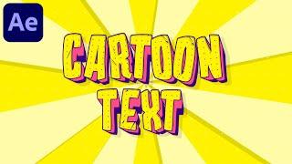 Create Cartoon Text Animation in After Effects- After Effects Tutorial  No Plugins Required