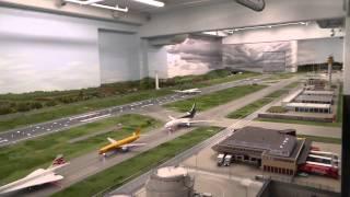 The longest video of the biggest HO scale airport in the world Hamburg Germany 14+17 JAN 2014