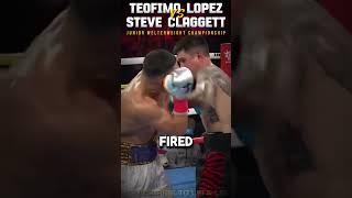 Shows the Combination and Sharp Uppercut  Teofimo Lopez VS Steve Claggett #shorts #boxing #news