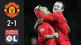 Man utd vs Lyon 1st & 2nd leg UCL  R16 200708 {French commentary}