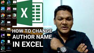 How to change author name in Excel